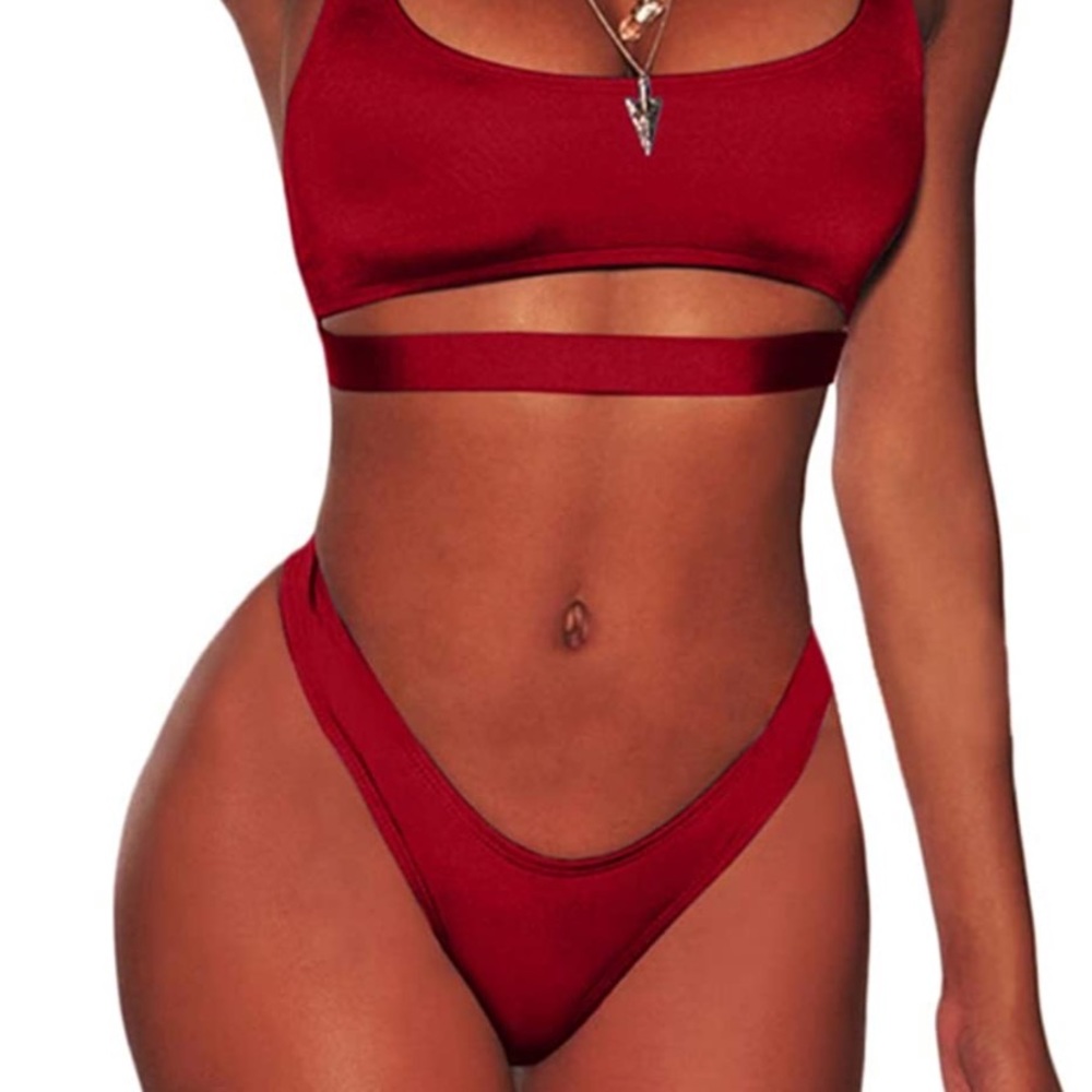 Sexy Maroon Thong Bikini🔥🔥